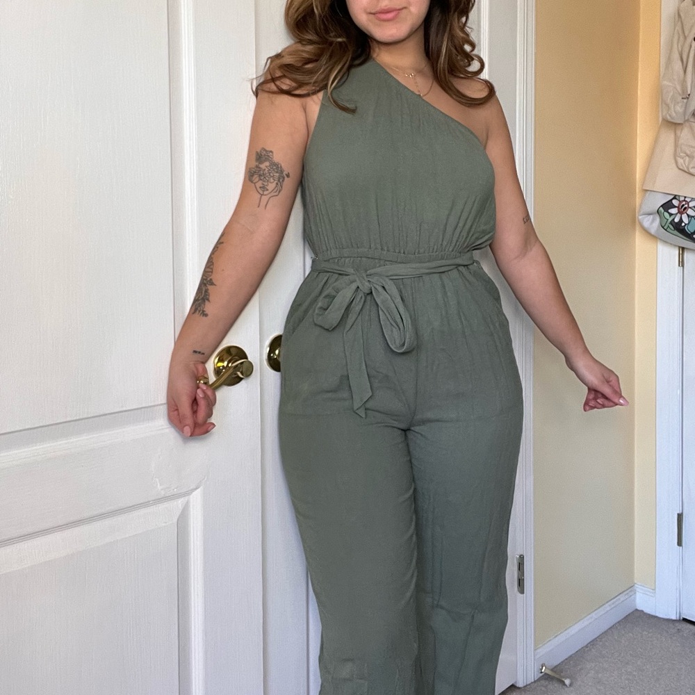 Green jumpsuit
